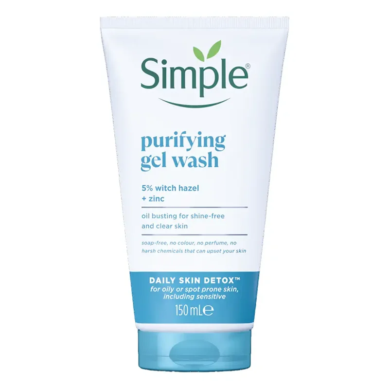 ژل شستشوی پوست چرب سیمپل Simple مدل Daily Skin Detox حجم ۱۵۰ میل